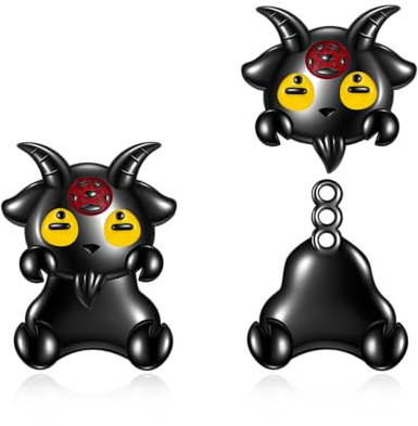 Satan Ohrstecker für Frauen Sterling Silber Satanischer Schmuck Niedliche Tiere Ohrstecker Schmuck Geschenke(satan)
