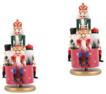 MAGICLULU 2st Nussknacker -badewanne Weihnachtsdekorationen Schreibtisch Das Büro Bürogeschenk Statuendekor Holzverkleidung Geschenk Für Musikliebhaber Musikbox Groß Hölzern Kind