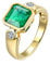 Beydodo Eheringe Damen Einzeln, Ring Gold 750 mit Smaragd 2ct Hochzeit Ringe Frauen Nickelfrei Gr.60 (19.1)
