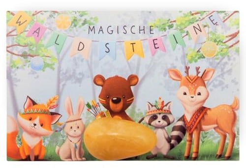 Milaboo 12er Set Glückssteine mit Karte – Einzeln verpackte Natursteine als dekorative Geschenkidee – Glücksbringer & Mitbringsel für besondere Anlässe (Tiere)
