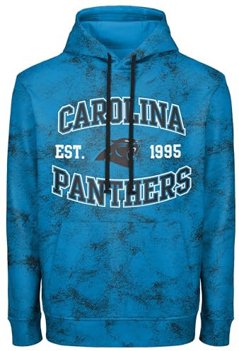 FOCO NFL Herren Offiziell lizenziertes Established Wordmark Camo Performance Throwback Team Color Pullover Sweatshirt Hoodie, Carolina Panthers – Schwarz, Small