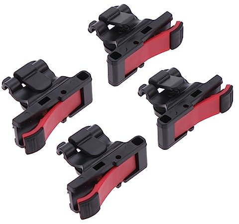OKUMEYR Mobile Game Controller 4 Stück Metallinduktion Gamepad Mit Telefon Zieltasten Und Fester Halterung Für Handy Und Tablet Spiele Schwarz Rot
