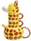 1 ensemble de théière en céramique, service à thé en forme de girafe, 1 théière avec 2 tasses à thé, cafetière et tasse pour infuser le café, le latte, le thé au lait. Capacité de la théière : 500 m,