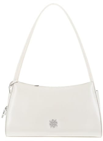 Picard Black Tie Schultertasche für Damen aus Rindsleder in Cream mit silberfarbenen Beschlägen und Anhänger, 31x17x9 cm,