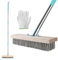 Mapneng Heavy Duty Wire Broom, Deck Garden Brush With Retractable Handle (71In), Outdoor Push Broom, Suitable for Cleaning Stubborn Stains on Gardens, Yards, Garages, Concrete