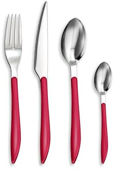 Ménagère 24 pièces - Collection Drop (Rouge)