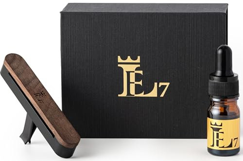 LE7 Autoduft I Auto Parfüm | Cherry | Auto Lufterfrischer I Autoparfum I Bis 6 Monate Haltbarkeit I Parfüme mit luxuriöser Halterung I 10 ml Premium duftöl (Cherry, Schwarz)