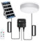 Aigostar Luz Solar Interior Exterior 35W Plafón LED Techo Solar con Caja de Almacenamiento de Energía, Mando a Distancia, IP65 Impermeable, Cable de 8m, Ajustable 6500K