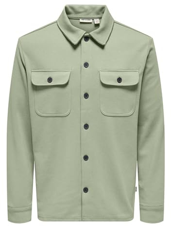 ONLY & SONS Herren Onsnewkodyl Overshirt Sweat Noos, Swamp, Medium