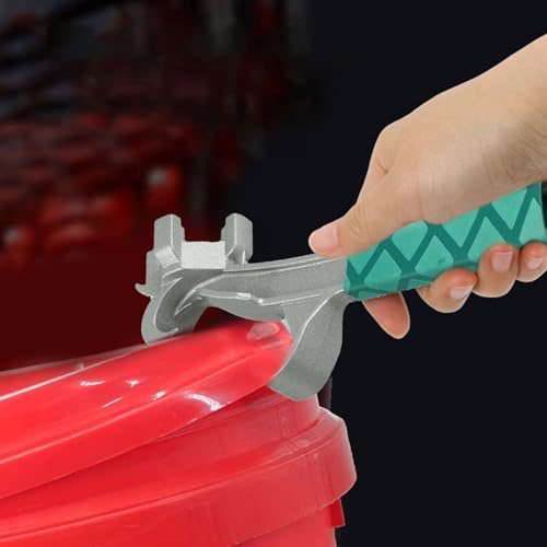 Honseadek Bung Wrench 3 in 1 Drum Lid Opener Multi Function Tool for Steel Plastic Drums 55 Gallon Fuel Paint Can Opener Aluminium Alloy Construction(B)
