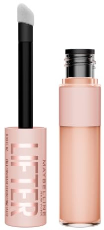 Maybelline Lifter Concealer Full Coverage, Hydrate & Brighten Under-eyes 25 | Concealer Enriched With 2% Peptides and Caffeine, Hydrate and Brighten Under-eyes for All Day Wear