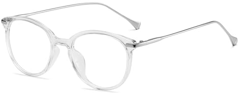 LJCZKA Blaulichtfilter Brille Damen Herren Runde Blaulichtbrille Computerbrille Gaming Brille Anti Augenbelastung Anti Müdigkeit Bildschirmbrille