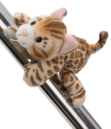 MagNICI Katze Bengal 12cm - braun - Kuscheltier mit Magnet - Plüschtier für Kühlschrank, Tafel, Metall & vieles mehr, tolle Geschenkidee | 63065