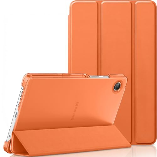 MoKo Funda para Samsung Galaxy Tab A11/ A9 8,7 Pulgadas (2025/2023) | Funda Ligera de Carcasa Dura para Nueva Samsung A11/A9 Tableta, 2 Ángulos de Visión, Naranja Cósmica