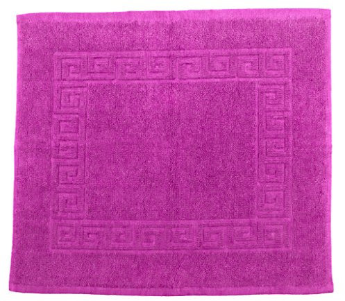 Julie Julsen Badvorleger 50 x 40 cm Premium Qualität 900 gm2 in aktuellen Farben und 4 Größen aus Baumwolle Badematte Badteppich Duschvorleger Design Spirale Pink