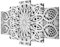 B&D XXL - Wandbilder XXL 100x50cm 5 tlg - Wand Deko Leinwand Bilder Groß Wanddeko Wohnzimmer Schlafzimmer Kunstdrucke - Abstrakt Mandala Orient Ornament f-A-0581-b-n
