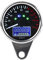 KIMISS Velocímetro digital LED LCD para moto, universal 0-160 km/h, cuentarrevoluciones cronometro, cromado retro, pantalla clara y fácil instalación