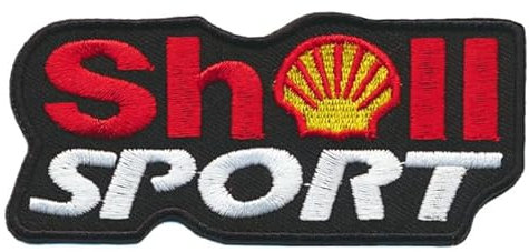 PATCHMANIA Shell Sport Logo 10,5 cm Aufnäher Bügelbild, Patch Embroidered Patches Iron on