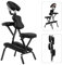 COSTWAY Massagestuhl klappbar, Tattoostuhl höhenverstellbar, Therapiestuhl tragbar, Klappmassagestuhl mit Tragetasche