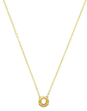 Amor Kette mit Anhänger Edelstahl Unisex Damen Herren Halsschmuck, 40+5 cm, Gold, O, Kommt in Schmuck Geschenk Box, 2026804