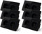 BSEED Schuko Steckdose, 2 Fach Unterputz-Steckdose, Kristall Glas Wandsteckdose Steckdose Glas schwarz, 16A Doppelte Schutzkontakt-Steckdose 157mm (6 Pack)