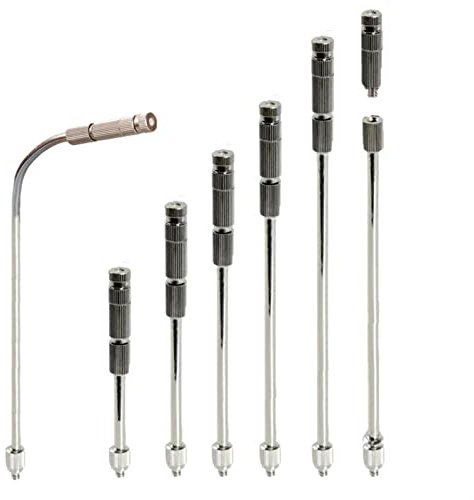 10 boquillas de nebulización de alta presión para sistema de refrigeración, boquillas de latón Mister con extensión de boquilla flexible, boquillas de pulverización de niebla atomización Mister Sprin