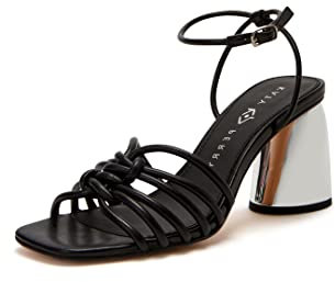 Katy Perry Damen The Timmer Knotted Sandal Heeled, Schwarz, 5.5 US