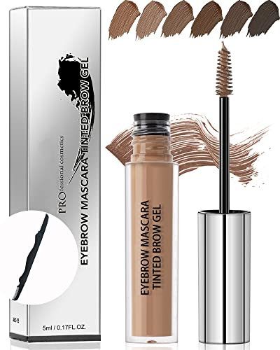 Eyebrow Gel, Waterproof Tinted Eye Brow Gel, Long Lasting Quick Drying Eyebrow Glue,Semi-Permanent Brow Filler, Volumizing Enhance Brow Mascara Tinted, Eye Makeup for Women, With Brow Tool-01 Blonde