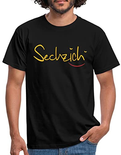Spreadshirt Sechzich Sechzigster Geburtstag Männer T-Shirt, L, Schwarz