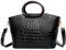 LUXCAELY Damen Handtasche Stilvoller Retro Look mit rokodilmuster, Elegantes Schultertasche PU Leder - Ideal für Business & Freizeit - Schwarz
