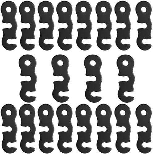 Corde Ajusteurs,20PCS Tente Corde Boucle Ajusteur De Corde Boucle De Corde À Vent Alliage d'Aluminium Ajusteur Léger Ajusteur de Corde Tendeur Tente Corde pour Tente Bâche Auvent Randonnée