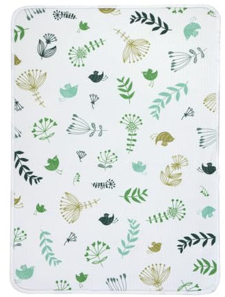 haakaa Wasserdichte Wickelunterlage, tragbare Baby-Wickelunterlage, wiederverwendbar, 100% Baumwolle, ultraweich, atmungsaktiv, Frühlingsbrise (1 Stück, 50x70cm)