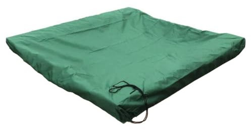 Sandkastenabdeckung wasserdichte staubfeste UV -Schutzpoolblech Sandkisten Baldachin Grün 120x120 cmpool Abdeckung