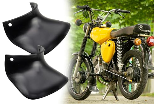 2X Spritzschutz Schmutzschutz Schmutzfänger Schutzblech für Simson S50, S51, S70, Kunststoff Schwarz 100