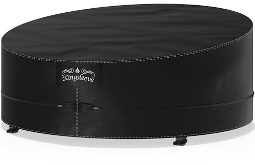 Kingsleeve® Sonneninsel Abdeckung Wasserdicht Winterfest Abdeckplane Gartenmöbel Schutzhülle Abdeckhaube Gartenliege Rund Daybed Ø188x229x90/50cm