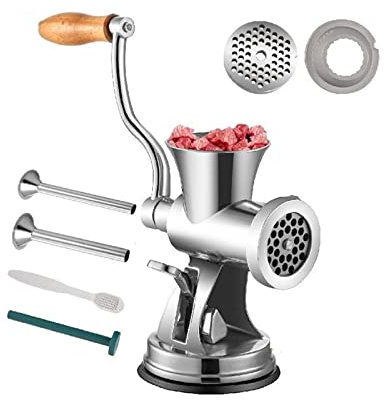 Manueller Mini-Fleischwolf Küchenmaschine Grinder Tragbarer Zerhacker Mixer Wurstfüller Edelstahl for Rindfleisch Fisch Zuhause Stabilität Gewährleisten