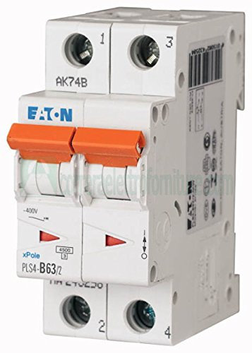 eaton 243284 Interruttore magnetotermico 2 Poli 63A curva C P.I. 4,5KA PLS4