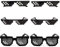 YSSHUI [6er Pack] Thug Life Sonnenbrille, Thuglife Brille für Männer Frauen Kinder Foto Requisiten 8 Bit Pixel Mosaik Glas Unisex Sonnenbrille Spielzeug - Schwarz