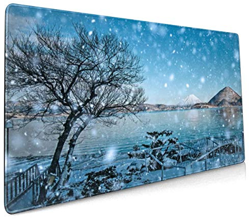 Naispanda Tapis de Souris 900x400x3mm,Tapis de Souris Gaming Hydrorésistant Mouse Pad Grand avec Base en Caoutchouc Anti-Glissant Surface Texturée pour Bureau et Maison,Style X