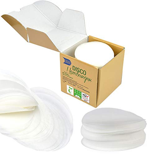 IMBALLAGGI ALIMENTARI Lot de 2 000 disques pour Hamburger Diamètre 10 cm Blanc Papier de four