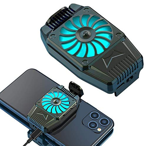 NALCY Handy-Kühler, Handy-Kühler Zum Spielen Von Videos Videos Ansehen, Led-Licht, Kühler-Controller Kompatibel Für Universelles iPhone/Android-Smartphone