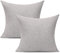 All Smiles Kissenbezug 40x40 Leinen Bettwäsche Kissenbezüge Dekokissen Kissenhülle mit Verstecktem Reißverschluss für Sofa Auto Couch Bett Schlafzimmer，Hellgrau 2er Set