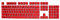 LA TALUS Lot de 104 capuchons de touches rétroéclairés pour clavier de jeu mécanique - Accessoire ABS universel OEM - Rouge