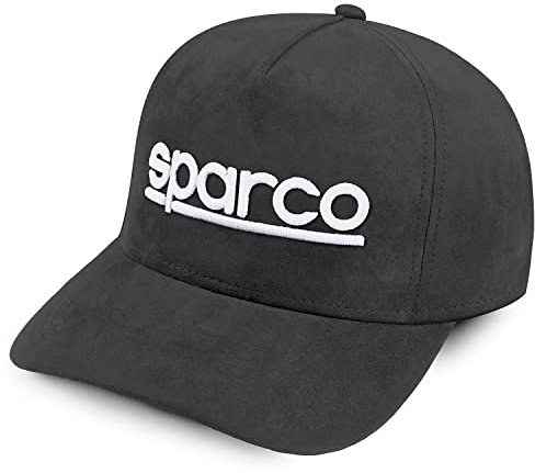 Sparco Baseballkappe, Wildleder, Schwarz, Standard, Uni, Erwachsene, schwarz, Einheitsgröße