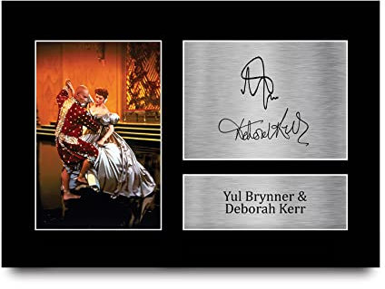 HWC Trading A4 Yul Brynner & Deborah Kerr The King & I Geschenke Geducktes Signiertes Autogramm Foto für Fans von Film Memorabilien