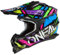 O'NEAL | Motocross-Helm | MX Enduro | ABS-Schale, Lüftungsöffnungen für optimale Kühlung | 2SRS Helmet Glitch V.23 | Erwachsene | Multi | Größe L (59/60 cm)