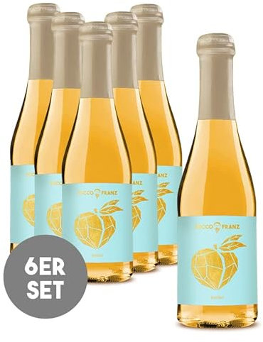 SCHORLEFRANZ Seccofranz Bellini Piccolo 6x | Veganer Piccolo Sekt 0,2 | Beerig, Fruchtig & Spritzig | Perlwein Made In Germany | Geschenk Für Frauen