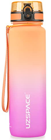 UZSPACE Trinkflasche 500ml/800ml/1L, Sport Trinkflasche Kinder Auslaufsicher, Tritan & BPA-frei Wasserflasche für fahrrad, fitness,Outdoor