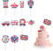 50 Stück Kuchendekorationen (30 Stück Platinum Jubilee Kuchendekorationen + 20 Union Jack Kuchenaufsätze), 2022 Queen's Platinum Jubilee Cupcake Topper, Queen's 70th Anniversary Party Dekorationen