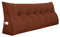 VERCART Rückenkissen Keilkissen Rückenlehne Kissen für Bett Sofa Kopfteil Gepolstert Bettkissen Wandkissen Sofakissen Groß Rueckenkissen Couchkissen Dekokissen Kordsamt Braun 180cm